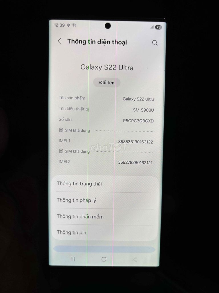 Samsung Galaxy S22 Ultra Tím Đã sử dụng. Mua bán Điện thoại tại Thành phố Thuận An Bình Dương được đăng bởi Ngáo ngơ hình 1