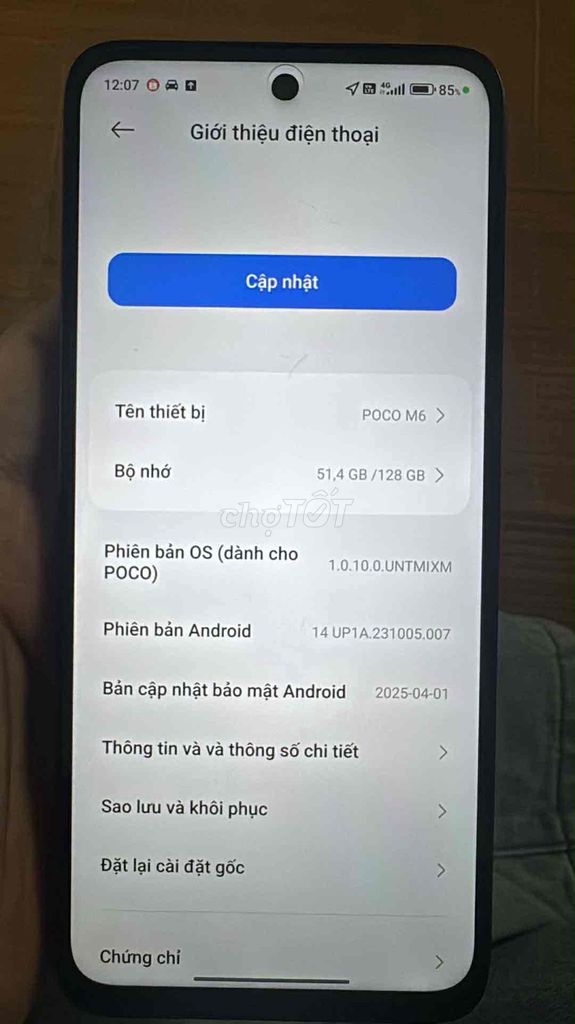 POCO M6 128GB Đen Android 14. Mua bán Điện thoại tại Quận Cẩm Lệ Đà Nẵng được đăng bởi Tran Tuan Viet (FPL DN) hình 1