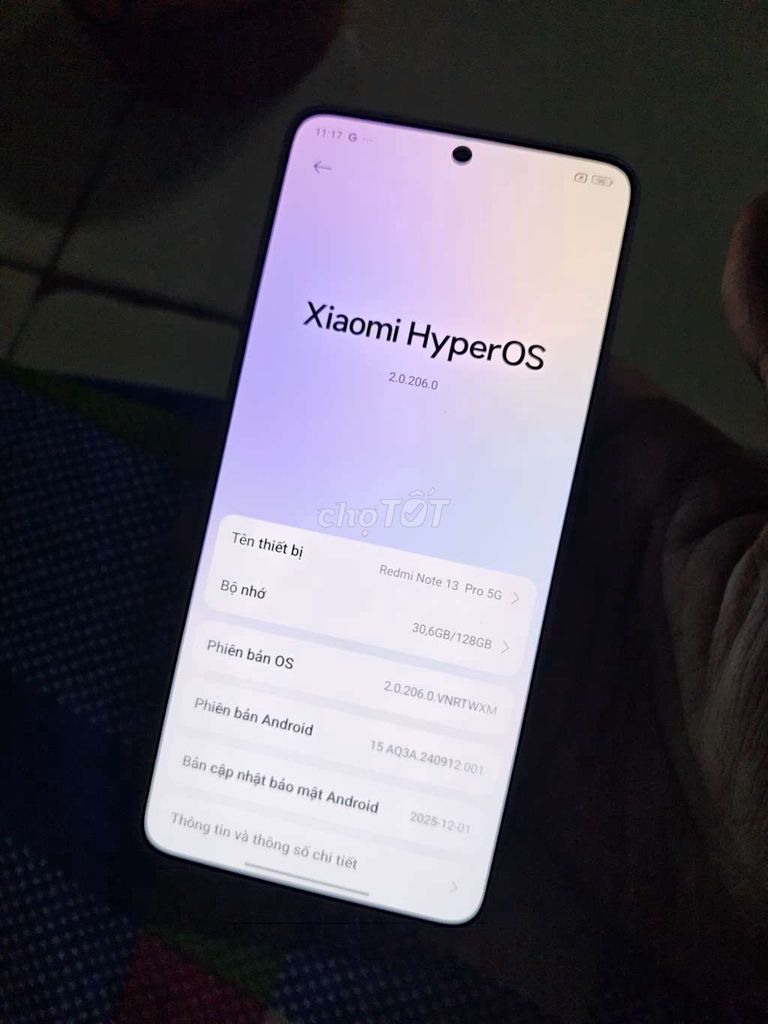 Xiaomi Redmi Note 13 Pro 5G 8GB/128GB Xám. Mua bán Điện thoại tại Huyện Hóc Môn Tp Hồ Chí Minh được đăng bởi Tuấn Đồ Dõm hình 1