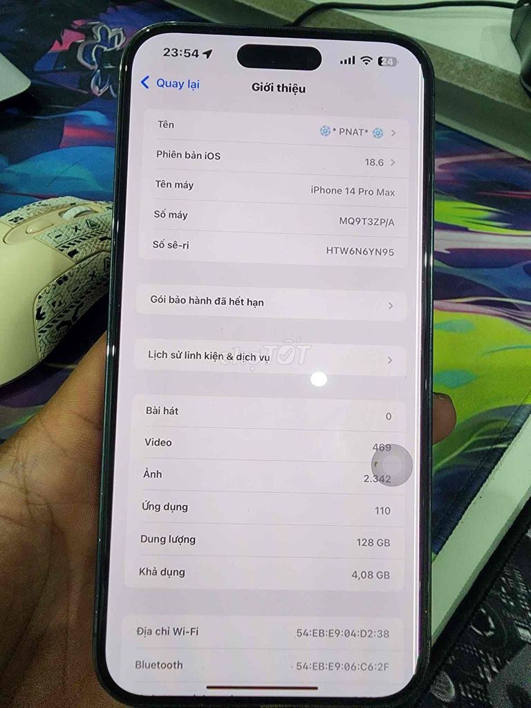 iPhone 14 Pro Max 128GB Tím. Mua bán Điện thoại tại Thành phố Bến Tre Bến Tre được đăng bởi Bảo Anh hình 1