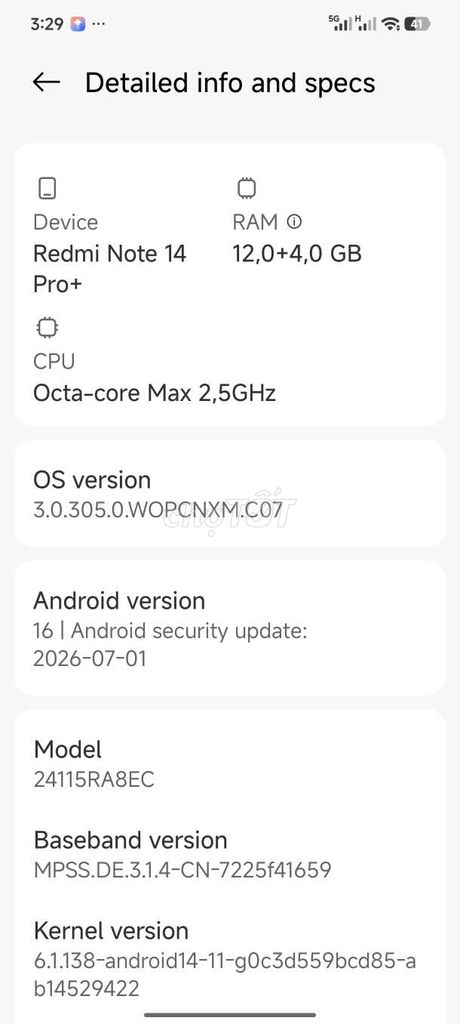 Xiaomi Redmi Note 14 Pro+ 12GB . Mua bán Điện thoại tại Quận Thanh Xuân Hà Nội được đăng bởi Tên chưa cung cấp hình 1