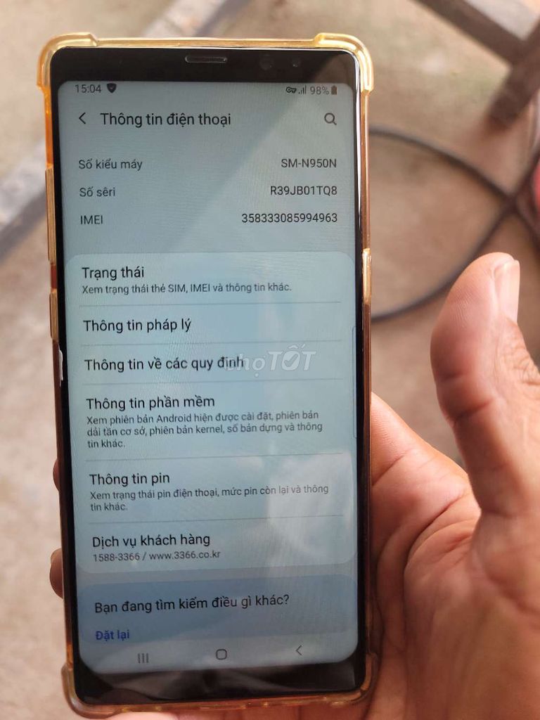 Samsung Note 8 64GB Vàng Hàn Quốc. Mua bán Điện thoại tại Huyện Gò Dầu Tây Ninh được đăng bởi Xuân Vinh hình 1