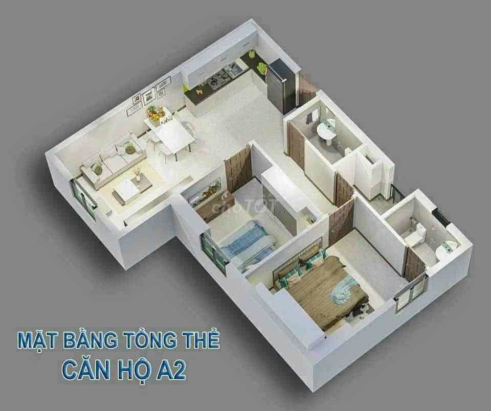 Cho thuê căn hộ chung cư Cường Thuận căn góc 62m2 giá chỉ 5tr/tháng