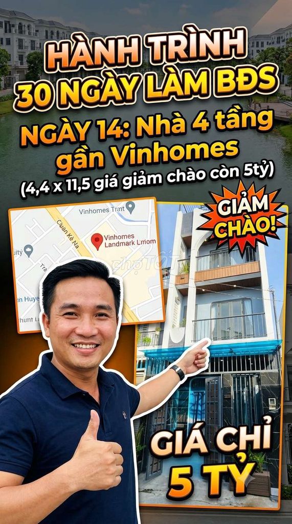 NHÀ 3 TẦNG 3PN + 4 WC - 4.4 X 12- GẦN VÀNH ĐAI 3, CHƠ LONG TRƯỜNG