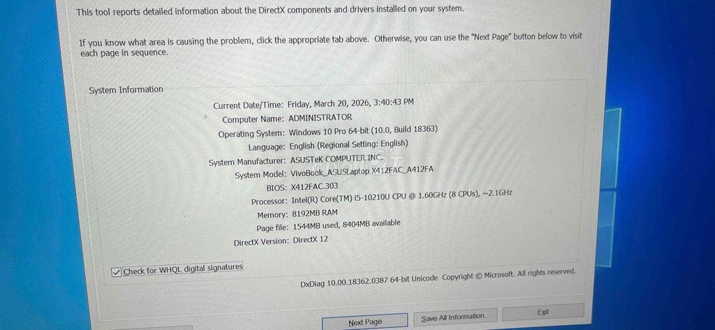 Thanh lý laptop Asus core i5 Th10. Mua bán Laptop tại Thành phố Huế Thừa Thiên Huế được đăng bởi CH Dịch vụ Điện tử TH WinPc hình 1