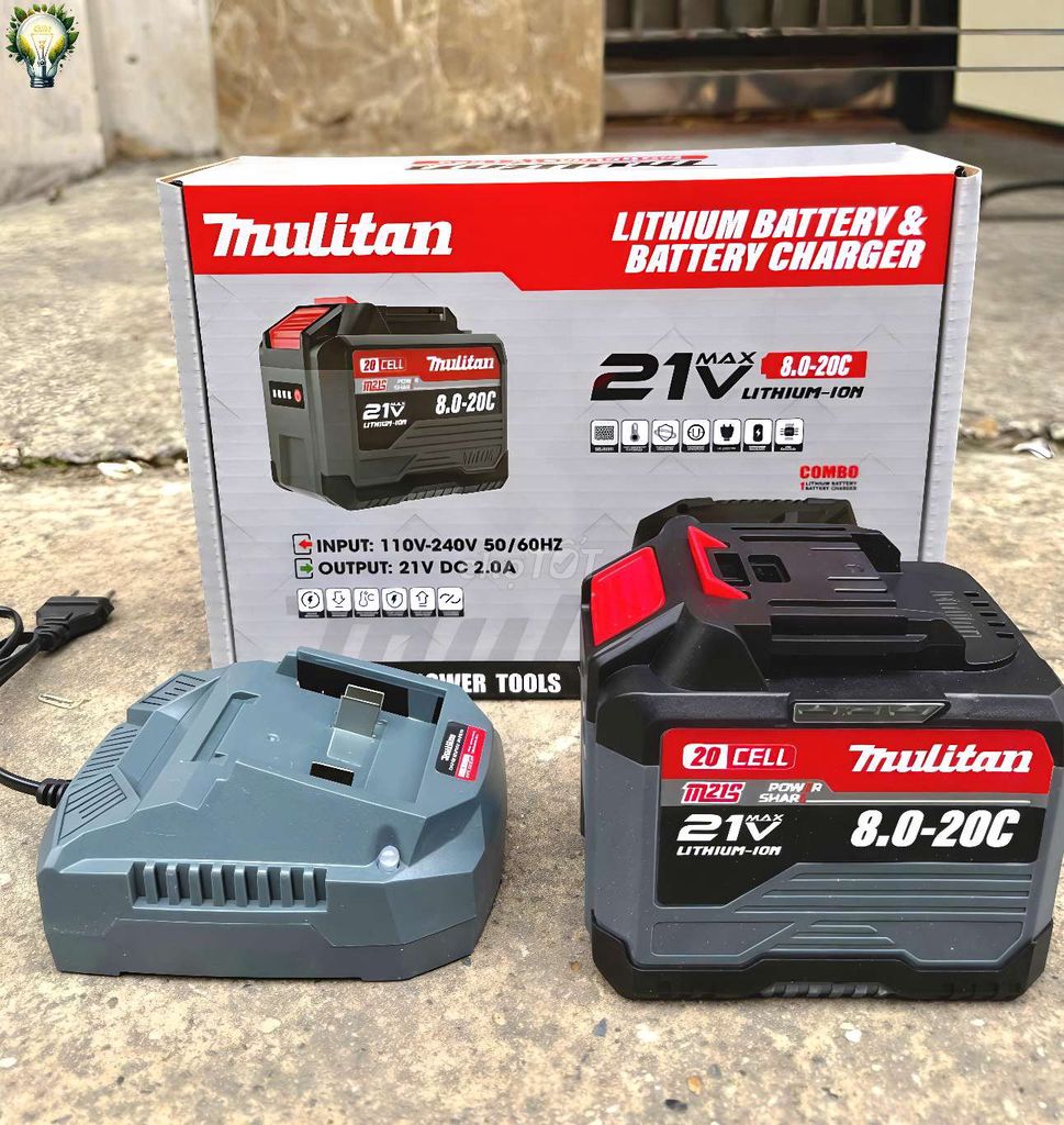 Pin sạc Mulitan Lithium-Ion 21V 8.0Ah. Mua bán Nội thất, đồ gia dụng khác tại Thành phố Rạch Giá Kiên Giang được đăng bởi Nhã Đan hình 1