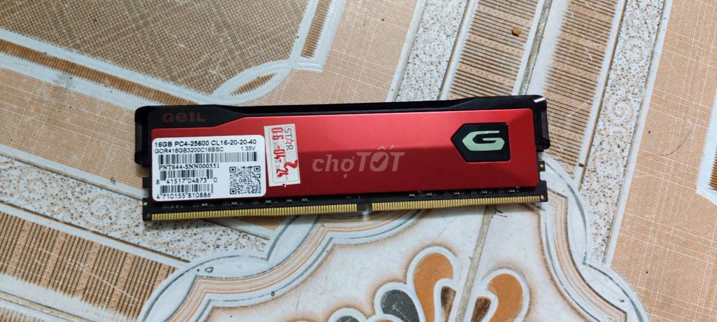 RAM GeIL DDR4 16GB 3200MHz Đỏ. Mua bán Linh kiện (RAM, Card...) tại Thành phố Thủ Đức Tp Hồ Chí Minh được đăng bởi dũng hình 1