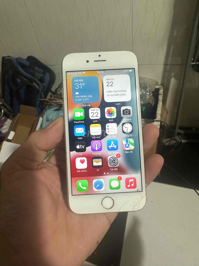 Apple iPhone 6s 16GB Trắng nứt kính. Mua bán Điện thoại tại Thành phố Biên Hòa Đồng Nai được đăng bởi Thu bằng giá bán hình 1