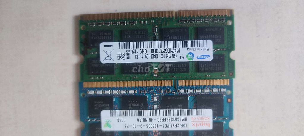 Ram 4g laptop 1333 hynix samsung 2 mặtnchip