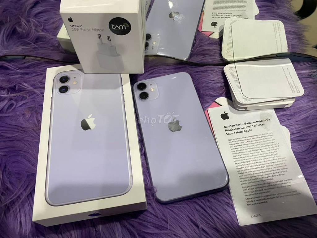 Iphone 11 tím 64gb zin đẹp còn BH dài 6 tháng