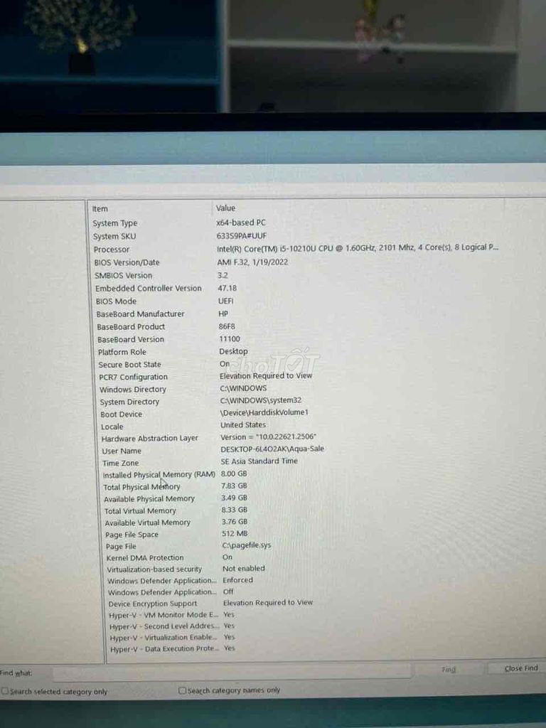 HP All-in-One G4 – i5 Gen10 – RAM 8GB – Màn 22”. Mua bán Máy tính để bàn tại Quận Tân Bình Tp Hồ Chí Minh được đăng bởi Nick Nguyen  hình 4
