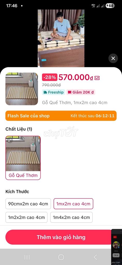Giường Gỗ Quế Thơm 1m x 2m Mới. Mua bán Giường, chăn ga gối nệm tại Quận Gò Vấp Tp Hồ Chí Minh được đăng bởi Toàn Tín hình 1