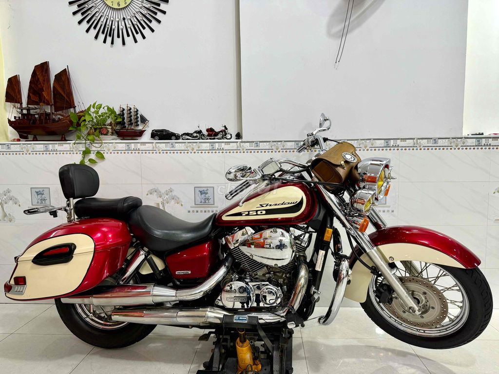 Honda Shadow Aero 750cc 2008 Đỏ kem. Mua bán Xe máy tại Huyện Bình Chánh Tp Hồ Chí Minh được đăng bởi Đặng Minh Khang hình 13