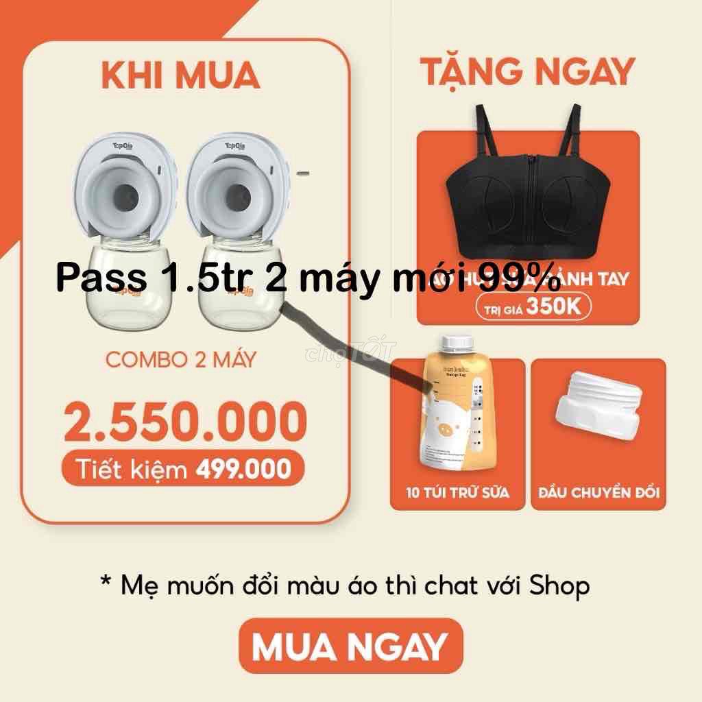 máy hút sữa rảnh tay tặng áo hút sữa Topgia