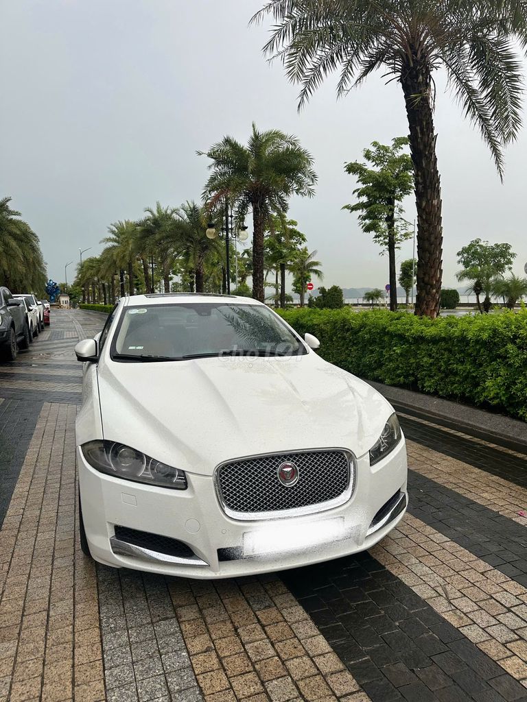 Ягуар XF 2.0 с турбонаддувом мощностью 240 л.с. 2014 г., белый