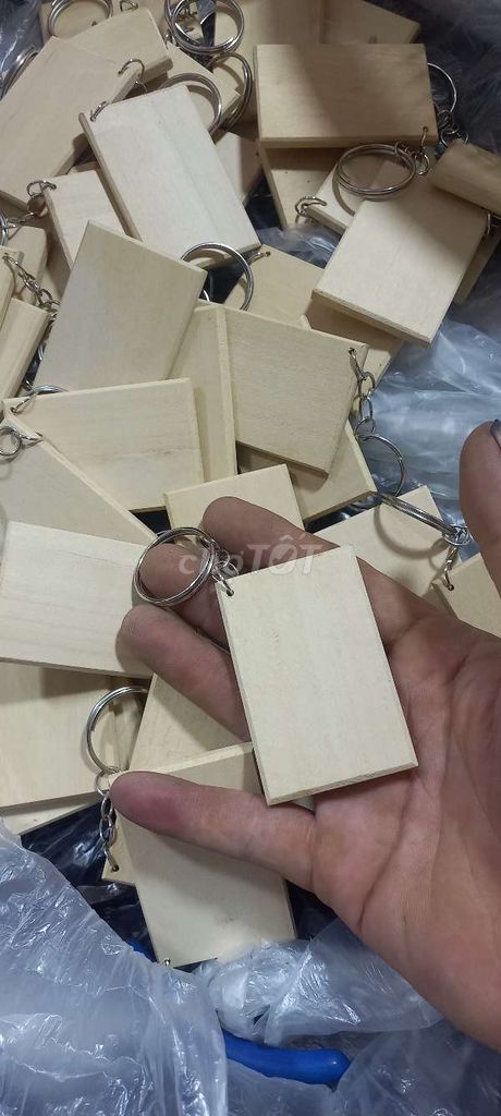 Phôi Móc Khóa Gỗ 6x4cm