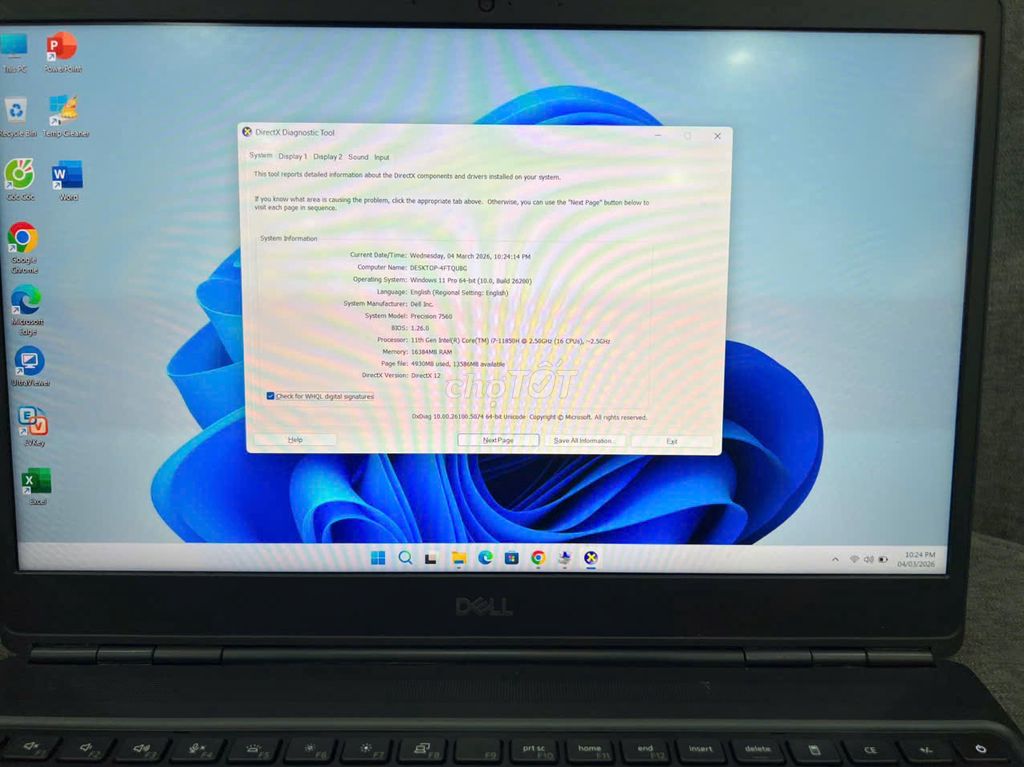 Laptop DELL Precision 7560 i7 - 11850H 15.6 inch. Mua bán Laptop tại Quận Hai Bà Trưng Hà Nội được đăng bởi Dinh Canh hình 1