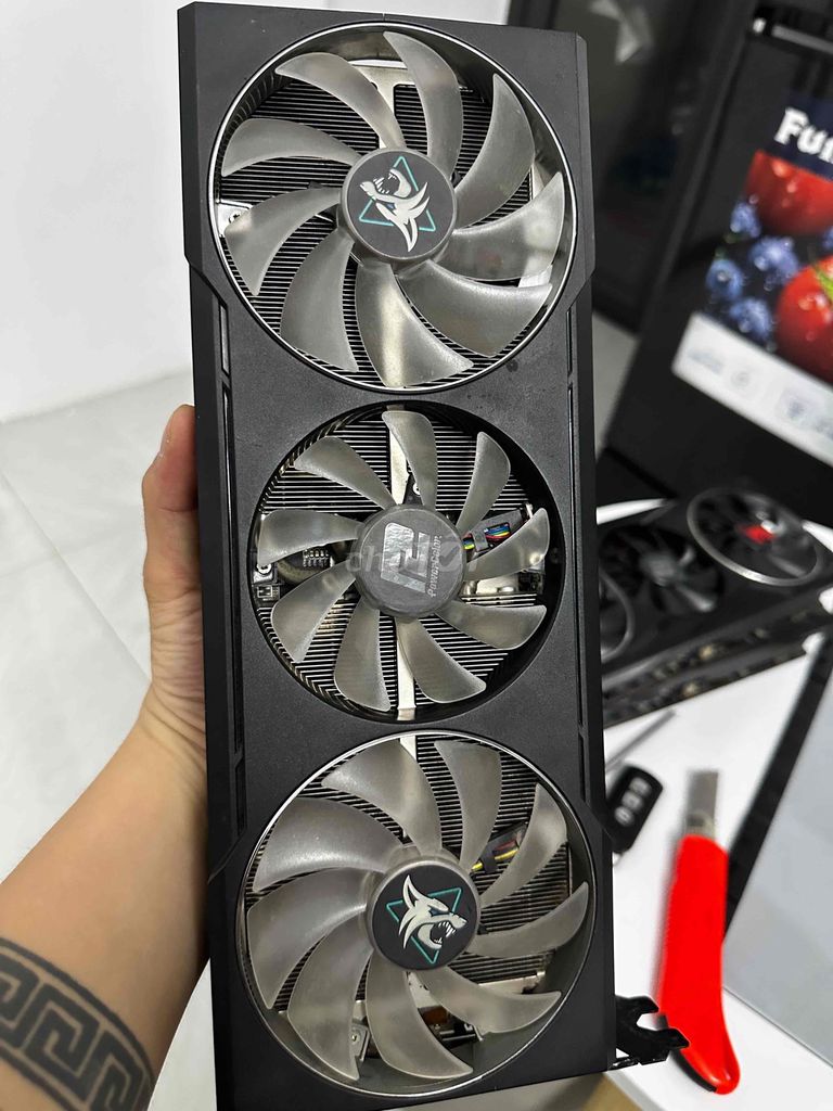 Card đồ họa PowerColor 6700xt Hellhound 12GB. Mua bán Linh kiện (RAM, Card...) tại Quận Hà Đông Hà Nội được đăng bởi card đồ hoạ máy tính hình 1