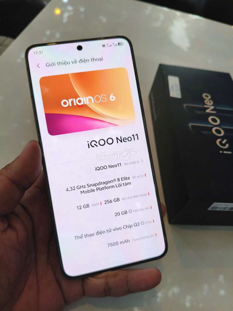 IQOO Neo 11 Snapdragon 8 Elite 12GB/256GB Cam. Mua bán Điện thoại tại Huyện Củ Chi Tp Hồ Chí Minh được đăng bởi Phong  hình 1