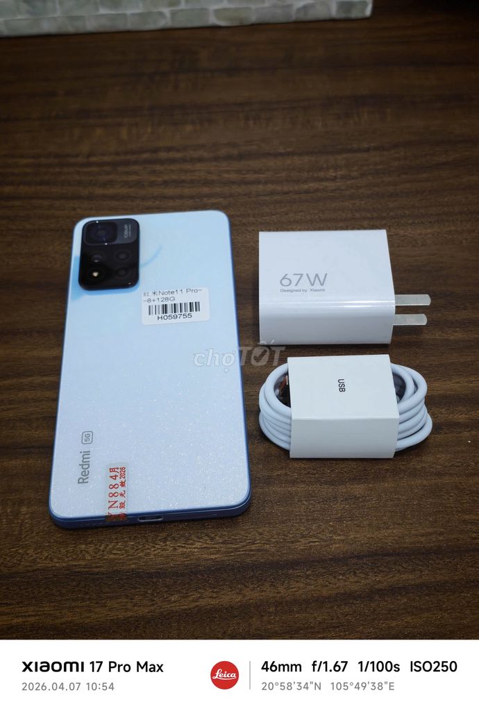 Redmi Note 11 Pro 5G 8/128 sạc 67w có ship COD. Mua bán Điện thoại tại Quận Hoàng Mai Hà Nội được đăng bởi Trần Ngọc Hiếu hình 1