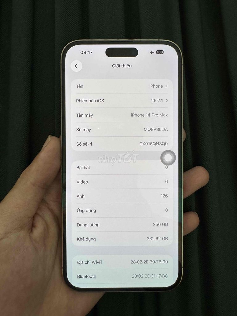 iPhone 14 Pro Max 256GB Vàng Gold LL/A. Mua bán Điện thoại tại Thị xã Phú Mỹ Bà Rịa - Vũng Tàu được đăng bởi chubinnn8386 hình 1