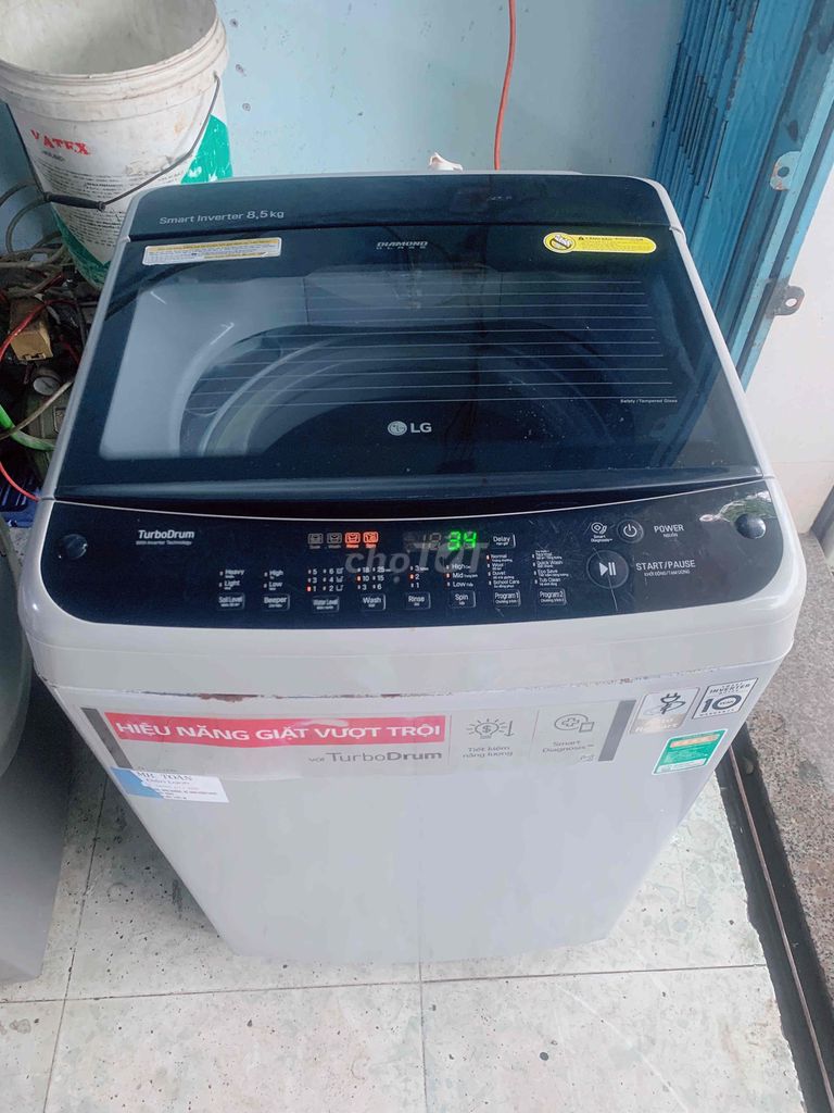 Máy giặt LG 8kg inverter còn nguyên rin chạy êm