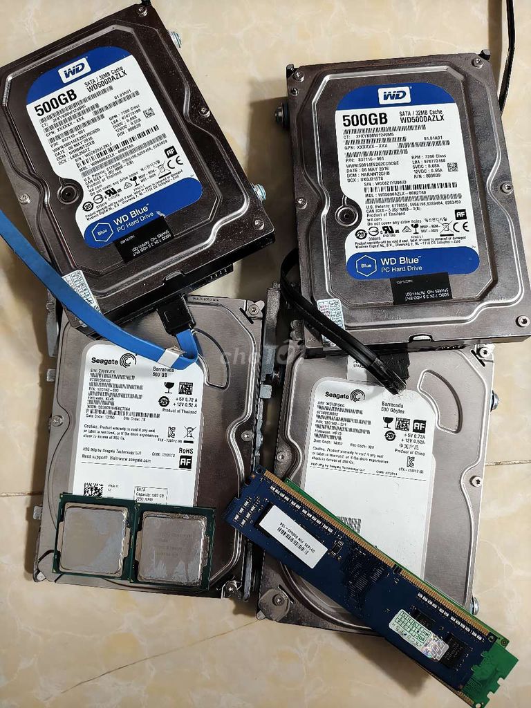 Hdd 500gb, ram, i3 6100