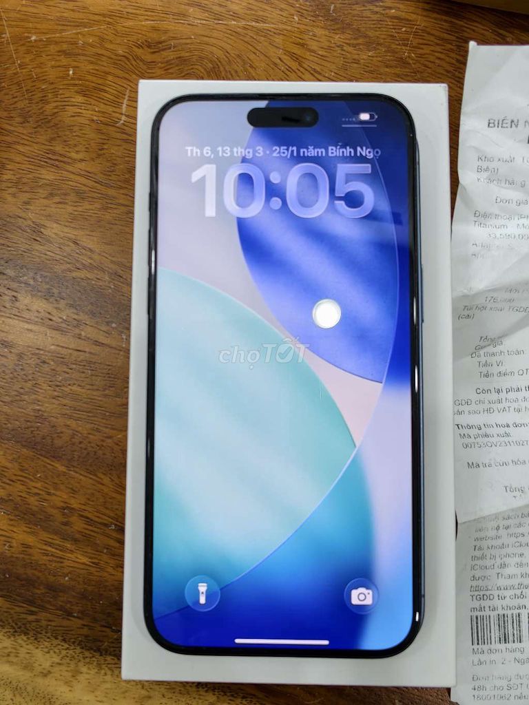Apple iPhone 15 Pro Max  256GB Xanh fullbo vn. Mua bán Điện thoại tại Huyện Trảng Bom Đồng Nai được đăng bởi Lê xiaomi hình 1