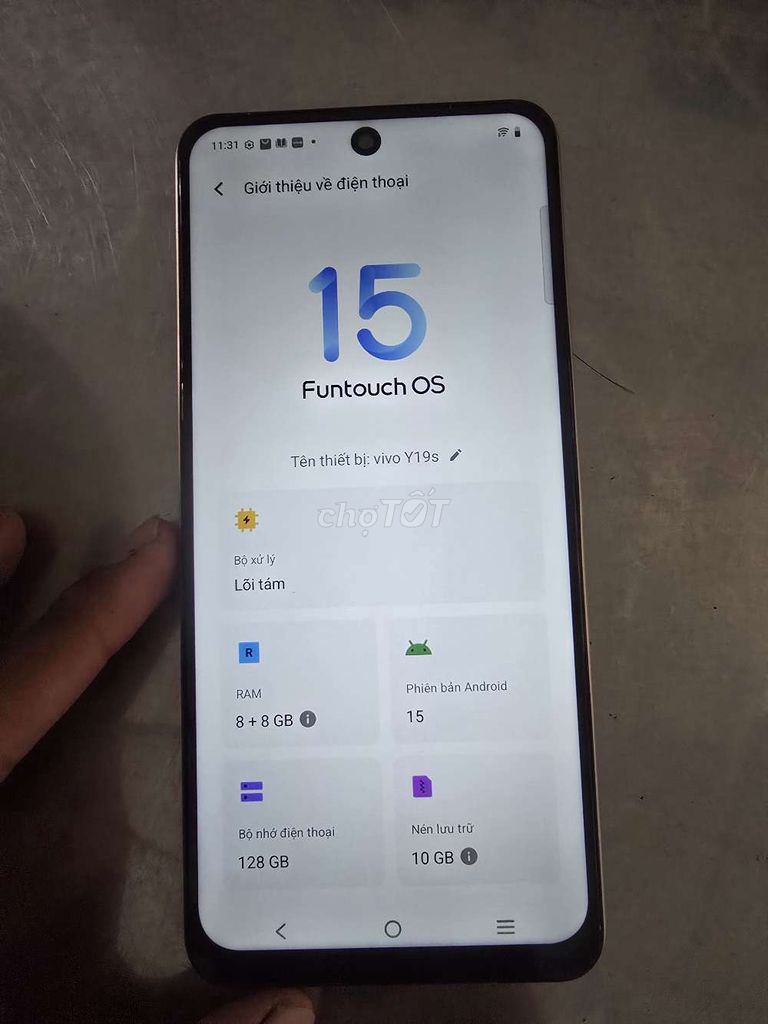Vivo Y19s 8GB 128GB Bạc. Mua bán Điện thoại tại Huyện Bình Chánh Tp Hồ Chí Minh được đăng bởi Hữu hình 1