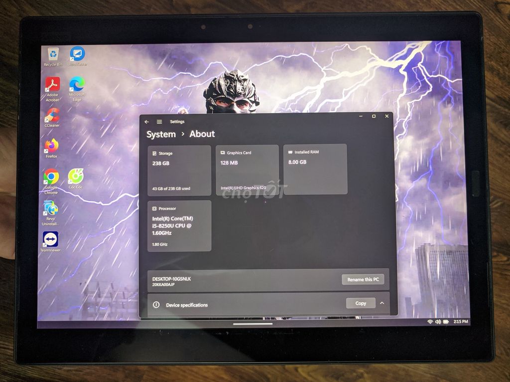 Lenovo X1 Tablet Gen 3 i5 8GB/256GB màn 3k có 4G. Mua bán Máy tính bảng tại Quận Ba Đình Hà Nội được đăng bởi Tuấn Anh hình 1