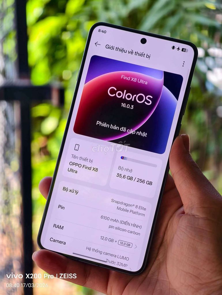 Oppo Find X8 Ultra 256GB Xám. Mua bán Điện thoại tại Quận Cẩm Lệ Đà Nẵng được đăng bởi Nguyễn Văn Linh hình 1