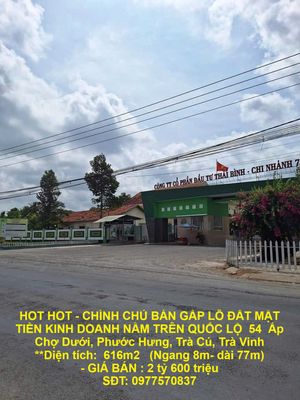 BÁN ĐẤT MẶT TIỀN KINH DOANH Ấp Chợ Dưới, Phước Hưng, Trà Cú, Trà Vinh. Mua bán đất tại Huyện Trà Cú Trà Vinh được đăng bởi Chính Chủ