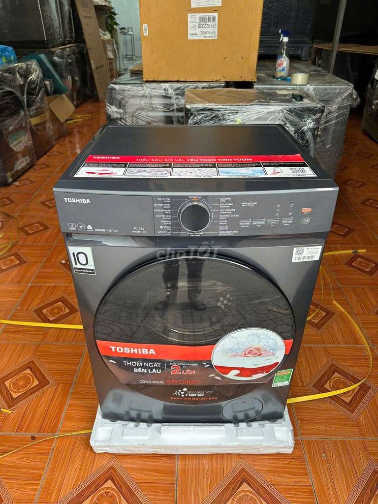 Máy giặt Toshiba 10.5kg cửa ngang - bao bền. Mua bán Máy giặt tại Quận Bình Thạnh Tp Hồ Chí Minh được đăng bởi Điện Máy Bình Thạnh hình 1