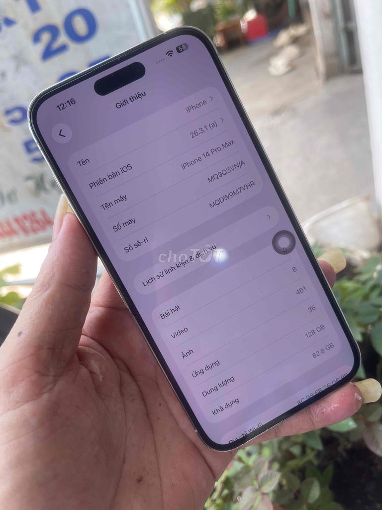 Apple iPhone 14 Pro Max 128GB Trắng. Mua bán Điện thoại tại Quận Bình Tân Tp Hồ Chí Minh được đăng bởi nguyễn sang  hình 1