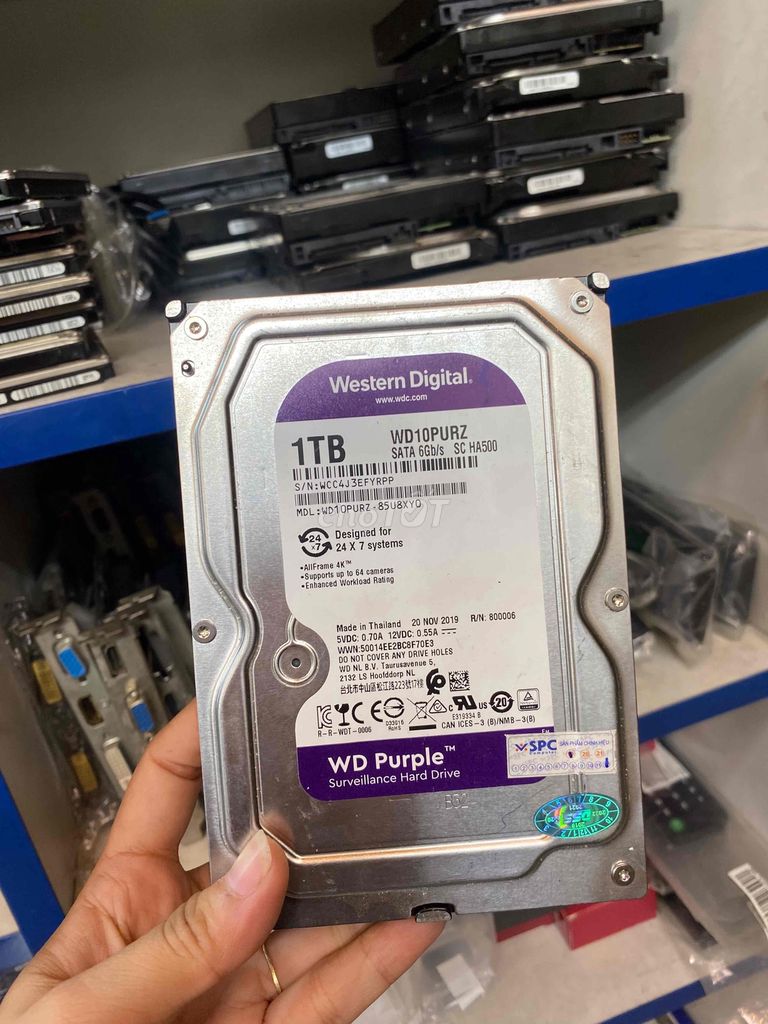 Ổ CỨNG HDD WD TÍM 1TB SỨC KHOẺ 100%