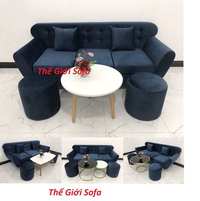 Bộ ghế Sofa băng xanh nhung 1m9 giá rẻ Hồ Chí Minh