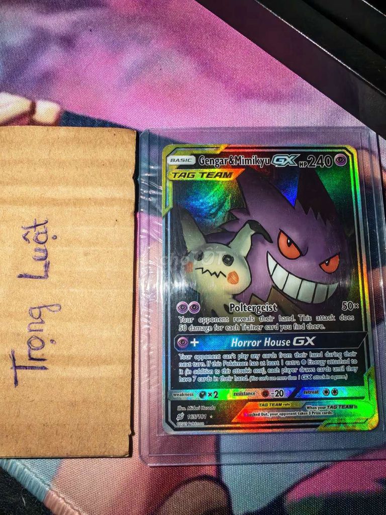 Thẻ bài Pokemon Gengar & Mimikyu GX Đa dạng Tốt. Mua bán Đồ sưu tầm, đồ cổ tại Huyện Cần Đước Long An được đăng bởi Huỳnh Trọng Luật hình 1