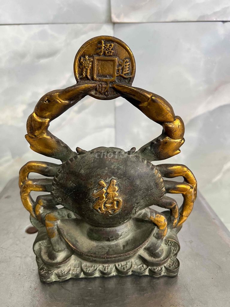 Tượng phong thủy Cua tài lộc Đồng. Mua bán Đồ sưu tầm, đồ cổ tại Quận Phú Nhuận Tp Hồ Chí Minh được đăng bởi Khanh ly hình 1