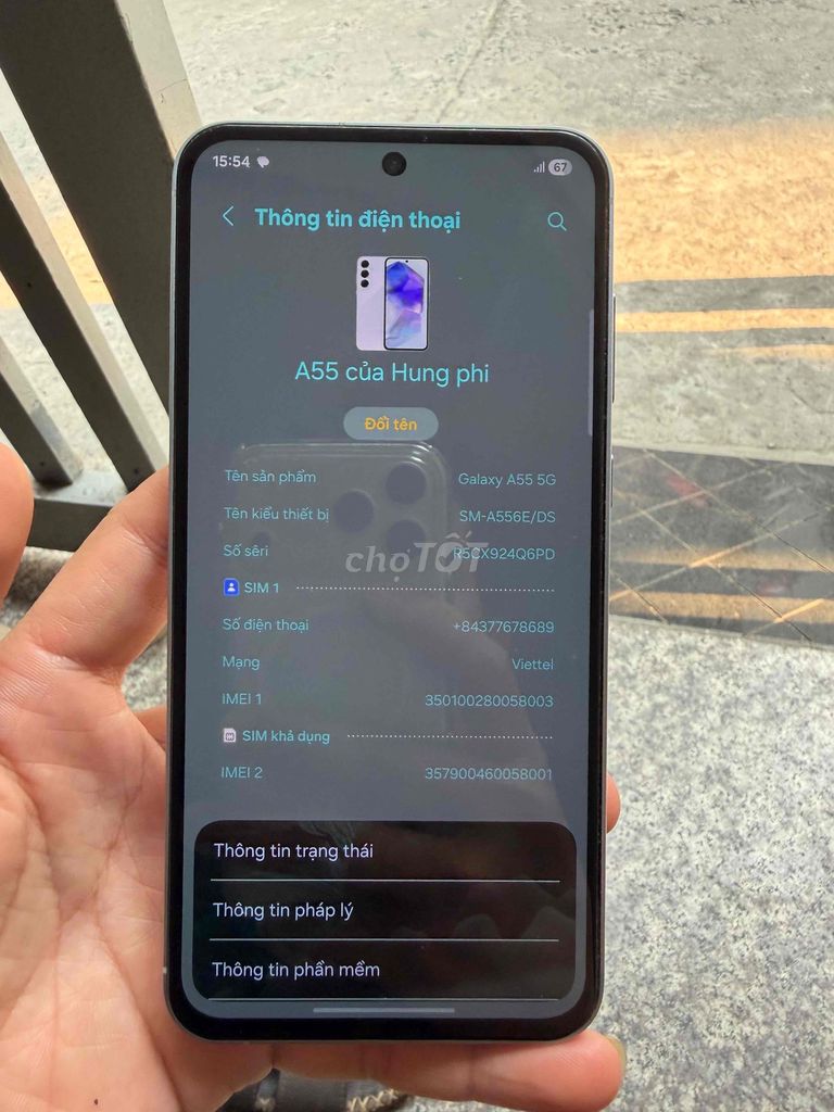 Samsung Galaxy A55 5G Xám Mới. Mua bán Điện thoại tại Quận Tân Phú Tp Hồ Chí Minh được đăng bởi Hung phi Nguyen hình 1