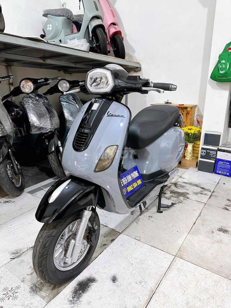 Электрический скутер Vespa Lx150, серый, 4D, аккумулятор Super Surf gtdd