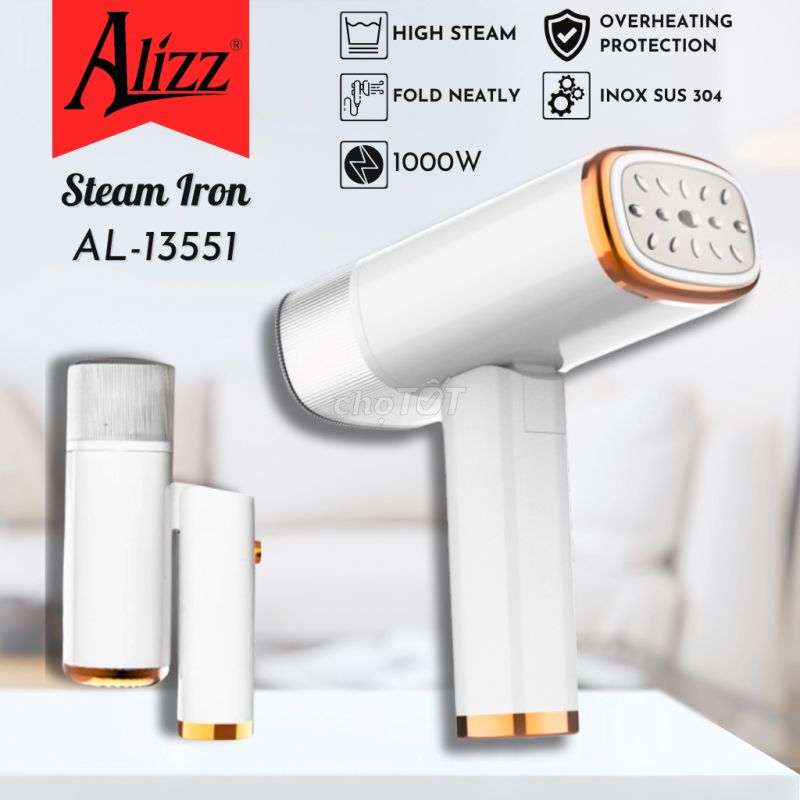 Bàn Ủi Hơi Nước Cầm Tay Gấp Gọn ALIZZ AL-13551