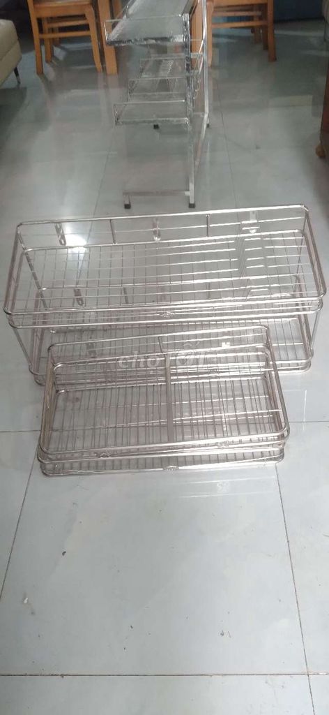 Thanh lý combo 3 kệ inox đựng chén bát