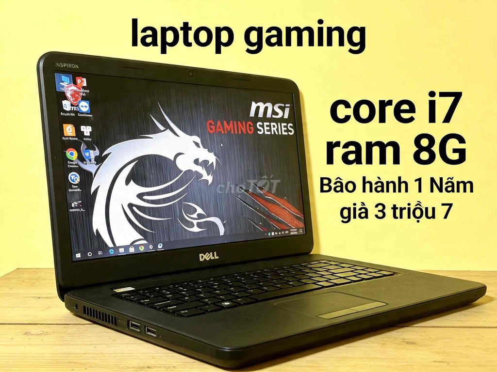 Laptop Dell Gaming Core i7 8G/SSD128 BH 6/2027. Mua bán Laptop tại Thành phố Thủ Đức Tp Hồ Chí Minh được đăng bởi KHO SỈ COMPUTER HCM hình 1
