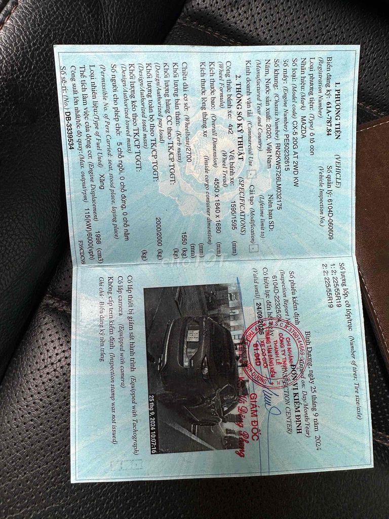 Mazda CX 5 2020 2.0L AT Deluxe - 58000 km. Mua bán Ô tô tại Thành phố Thuận An Bình Dương được đăng bởi Lưu Cường hình 7