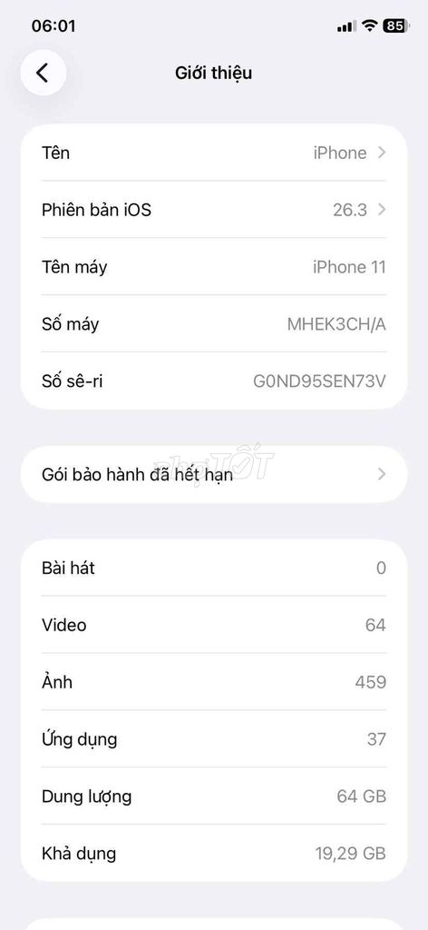 Apple iPhone 11 64GB. Mua bán Điện thoại tại Huyện Mỹ Đức Hà Nội được đăng bởi Mạnh Cường hình 1