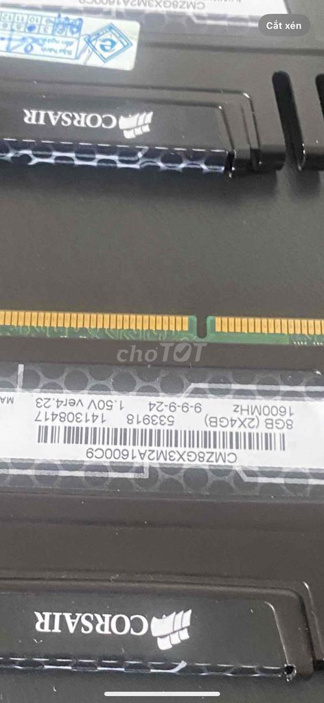 RAM Corsair 8GB DDR3 1600MHz CMZ8GX3M2A1600C9. Mua bán Linh kiện (RAM, Card...) tại Quận 8 Tp Hồ Chí Minh được đăng bởi Long nguyên hình 1