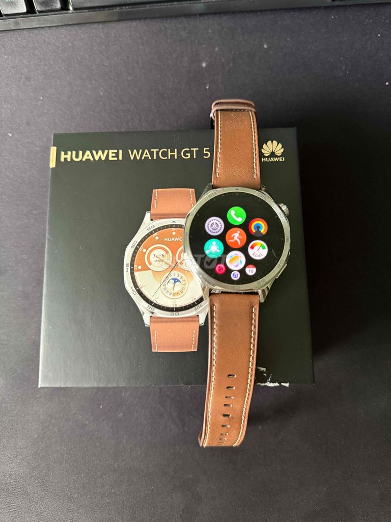 Huawei Watch GT 5 Dây da Nâu. Mua bán Thiết bị đeo thông minh tại Quận Liên Chiểu Đà Nẵng được đăng bởi Hoàng Trường An hình 1