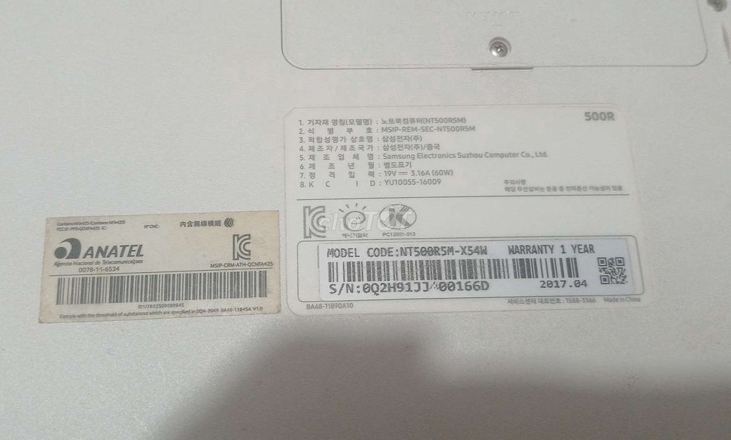 Cần Bán Laptop Samsung NT500R5M