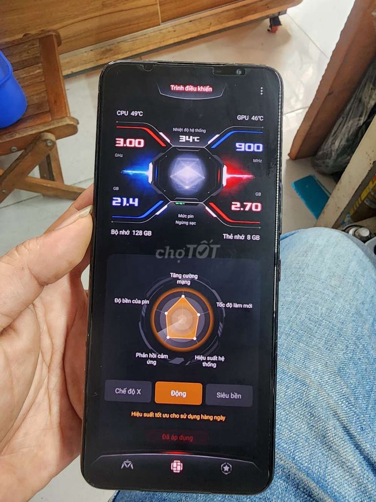 ROG Phone 6 8GB/128GB Đen. Mua bán Điện thoại tại Quận 4 Tp Hồ Chí Minh được đăng bởi Phong Ka hình 1