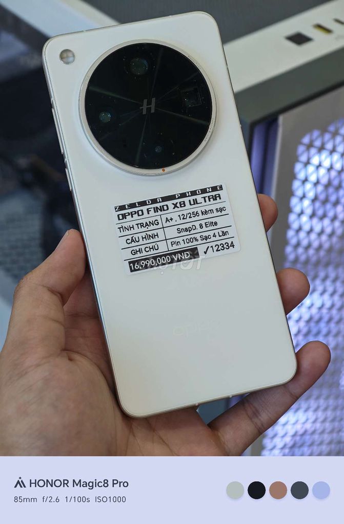 Find X8 Ultra 12/256GB Sạc 4 Lần Chưa SD. Mua bán Điện thoại tại Quận Ninh Kiều Cần Thơ được đăng bởi Zelda Phone hình 1